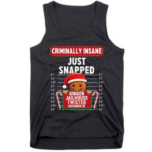 Criminally Insane Ginger Jailhouse Christmas Gingerbread Tank Top