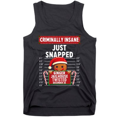 Criminally Insane Ginger Jailhouse Christmas Gingerbread Tank Top