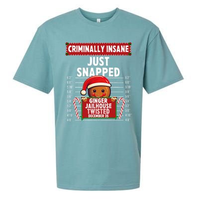 Criminally Insane Ginger Jailhouse Christmas Gingerbread Sueded Cloud Jersey T-Shirt