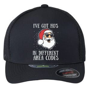 Christmas I'v Got Ho's In Different Area Codes Funny Santa Claus Gift Flexfit Unipanel Trucker Cap