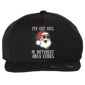 Christmas I'v Got Ho's In Different Area Codes Funny Santa Claus Gift Wool Snapback Cap