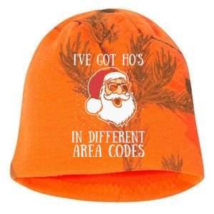 Christmas I'v Got Ho's In Different Area Codes Funny Santa Claus Gift Kati - Camo Knit Beanie