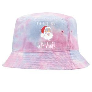 Christmas I'v Got Ho's In Different Area Codes Funny Santa Claus Gift Tie-Dyed Bucket Hat