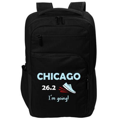 Chicago Im Going Marathon Runner Running 26.2 Impact Tech Backpack