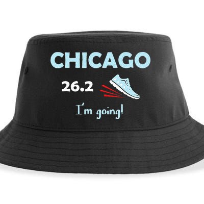 Chicago Im Going Marathon Runner Running 26.2 Sustainable Bucket Hat