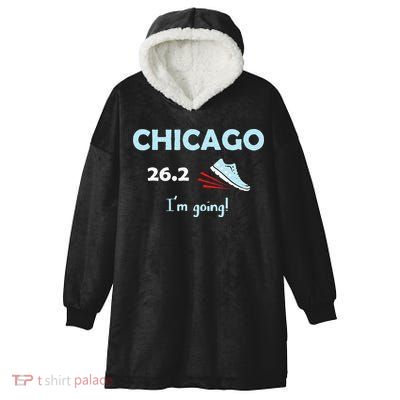 Chicago Im Going Marathon Runner Running 26.2 Hooded Wearable Blanket