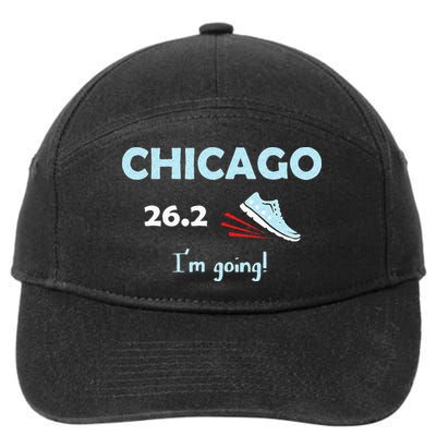 Chicago Im Going Marathon Runner Running 26.2 7-Panel Snapback Hat