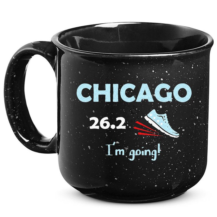 Chicago Im Going Marathon Runner Running 26.2 15oz Campfire Ceramic Mug