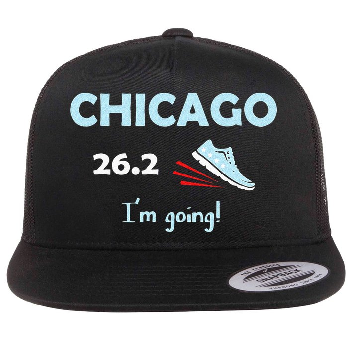 Chicago Im Going Marathon Runner Running 26.2 Flat Bill Trucker Hat