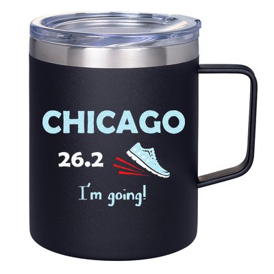 Chicago Im Going Marathon Runner Running 26.2 12oz Stainless Steel Coffee Mug