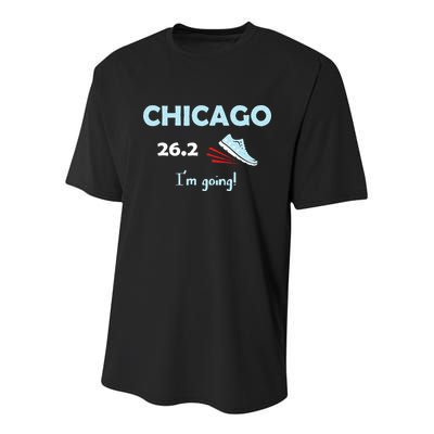 Chicago Im Going Marathon Runner Running 26.2 Youth Performance Sprint T-Shirt