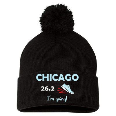 Chicago Im Going Marathon Runner Running 26.2 Pom Pom 12in Knit Beanie