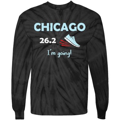 Chicago Im Going Marathon Runner Running 26.2 Tie-Dye Long Sleeve Shirt