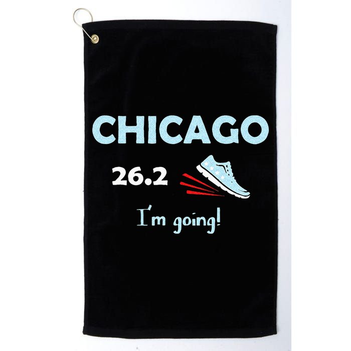 Chicago Im Going Marathon Runner Running 26.2 Golf Towel