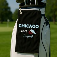 Chicago Im Going Marathon Runner Running 26.2 Golf Towel