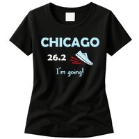 Chicago Im Going Marathon Runner Running 26.2 Womens T-Shirt