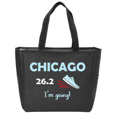 Chicago Im Going Marathon Runner Running 26.2 Zip Tote Bag