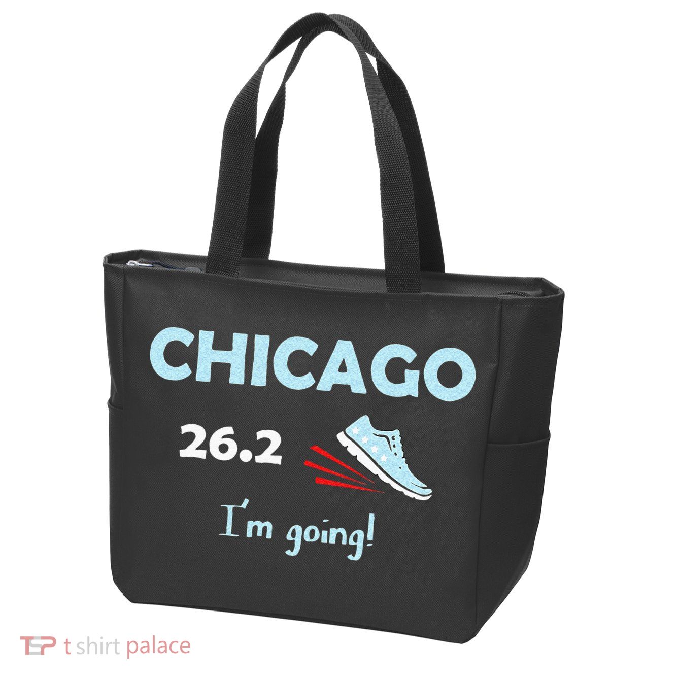Chicago Im Going Marathon Runner Running 26.2 Zip Tote Bag