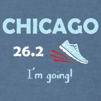 Chicago Im Going Marathon Runner Running 26.2 Garment-Dyed Sweatshirt