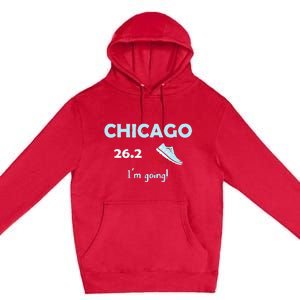 Chicago Im Going Marathon Runner Running 26.2 Premium Pullover Hoodie