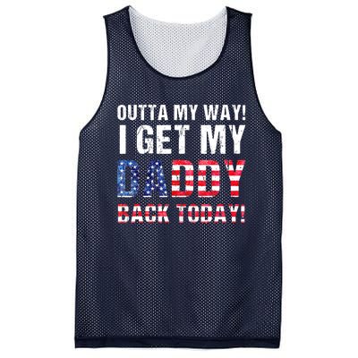 Cool I Get My Daddy Back Today | Funny Military Child Gift Mesh Reversible Basketball Jersey Tank