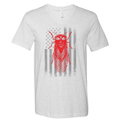 Cicada Insect Great Eastern Brood X Usa 2024 Magicicada V-Neck T-Shirt