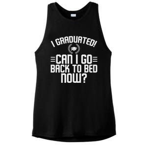 CAN I GO BACK TO BED Graduation Gift For Him Her Funny Ladies PosiCharge Tri-Blend Wicking Tank