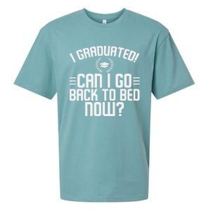 CAN I GO BACK TO BED Graduation Gift For Him Her Funny Sueded Cloud Jersey T-Shirt