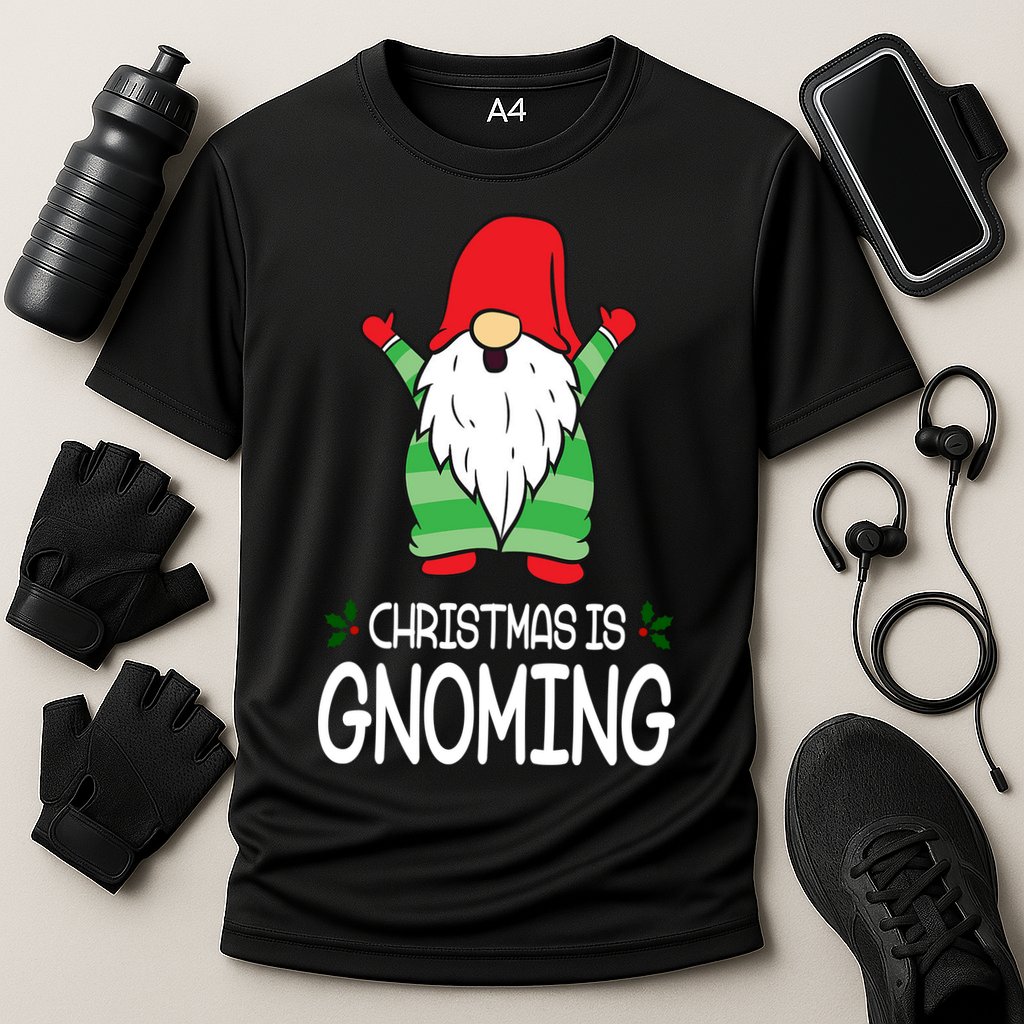 Christmas Is Gnoming Cooling Performance Crew T-Shirt