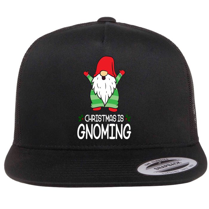 Christmas Is Gnoming Flatbill Hat