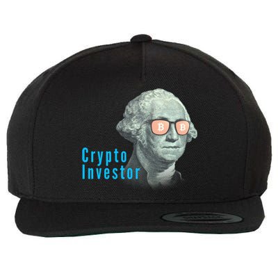 Crypto Investor, George In BTC Glasses, Bitcoin, Blockchain, Cryptocurrency, BTC Wool Snapback Cap