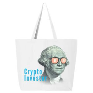 Crypto Investor, George In BTC Glasses, Bitcoin, Blockchain, Cryptocurrency, BTC 25L Jumbo Tote