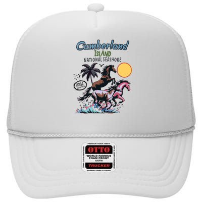 Cumberland Island Georgia High Crown Mesh Back Trucker Hat