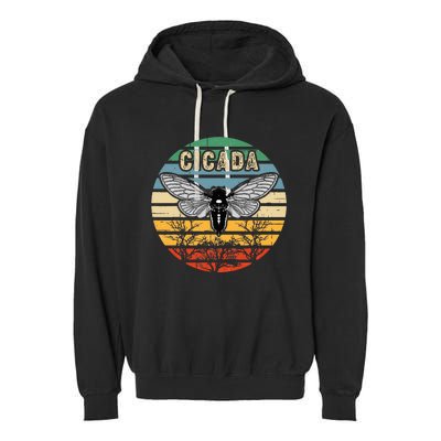 Cicada Insect Great Eastern Brood X 2021 Magicicada Garment-Dyed Fleece Hoodie