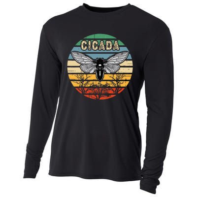 Cicada Insect Great Eastern Brood X 2021 Magicicada Cooling Performance Long Sleeve Crew