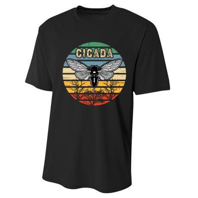 Cicada Insect Great Eastern Brood X 2021 Magicicada Performance Sprint T-Shirt