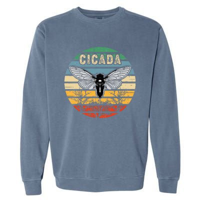 Cicada Insect Great Eastern Brood X 2021 Magicicada Garment-Dyed Sweatshirt