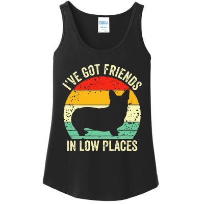 Corgi Ive Got Friends In Low Places Pembroke Welsh Lover Ladies Essential Tank