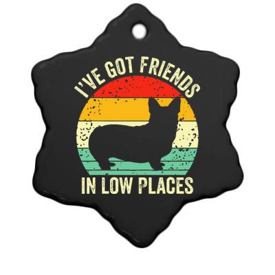 Corgi Ive Got Friends In Low Places Pembroke Welsh Lover Ceramic Star Ornament