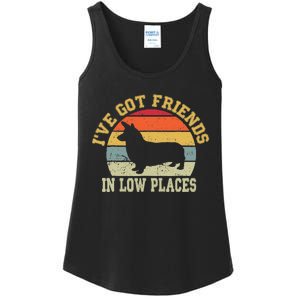 corgi ive got friends in low place dog corgi mom Ladies Essential Tank