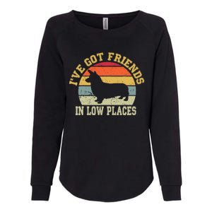 corgi ive got friends in low place dog corgi mom Womens California Wash Sweatshirt