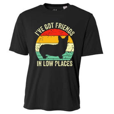 Corgi IVe Got Friends In Low Places Pembroke Welsh Lover Te Cooling Performance Crew T-Shirt