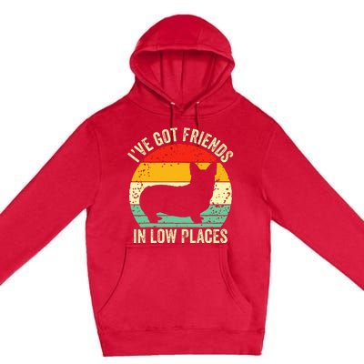 Corgi IVe Got Friends In Low Places Pembroke Welsh Lover Te Premium Pullover Hoodie