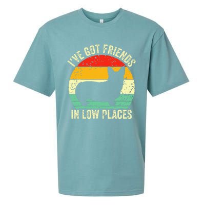 Corgi IVe Got Friends In Low Places Pembroke Welsh Lover Te Sueded Cloud Jersey T-Shirt