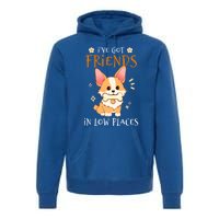 Corgi I've Got Friends In Low Places Pembroke Welsh Lover Great Gift Premium Hoodie