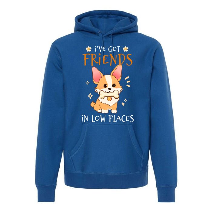 Corgi I've Got Friends In Low Places Pembroke Welsh Lover Great Gift Premium Hoodie