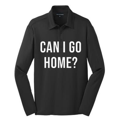 Can I Go Home Silk Touch Performance Long Sleeve Polo