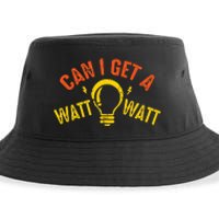 Can I Get A Watt Watt Funny Electrician Gift Sustainable Bucket Hat