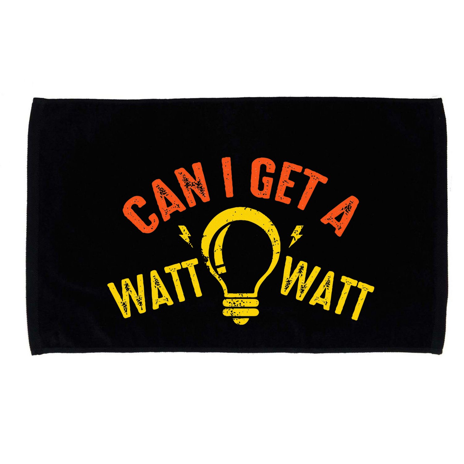 Can I Get A Watt Watt Funny Electrician Gift Microfiber Hand Towel