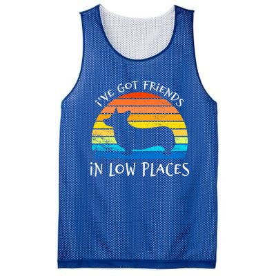 Corgi I've Got Friends In Low Places Pembroke Welsh Lover Great Gift Mesh Reversible Basketball Jersey Tank